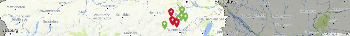 Kartenansicht für Apotheken-Notdienste in der Nähe von Weissenbach an der Triesting (Baden, Niederösterreich)